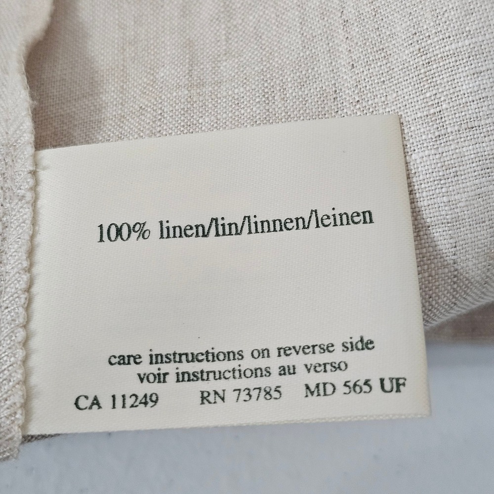 Vintage Laura Ashley Linen Button Front Maxi Dress 12 Beige Minimalist Neutral - Picture 6 of 11